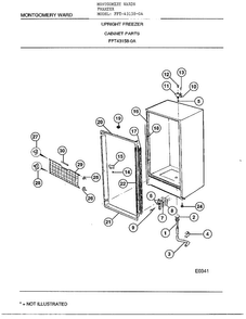 Cabinet Parts Diagram and Parts List for 43158-OA  Frigidaire Freezer