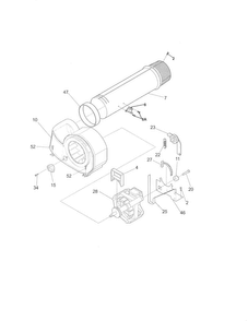 Motor Diagram and Parts List for FASE7021NW0  Frigidaire Dryer