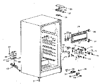 Cabinet Parts Diagram and Parts List for 5648611180  Kenmore Refrigerator