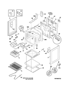 Body Diagram and Parts List for CFEF3014LSA  Frigidaire Range