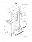 CABINET Diagram and Parts List for WRS23MF5AS9  Westinghouse Refrigerator