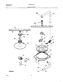 MOTOR & PUMP Diagram and Parts List for FDP635RFR5  Frigidaire Dishwasher