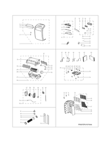 Recommended Spare Parts Diagram and Parts List for CRA07EPU112  Frigidaire Air Conditioner