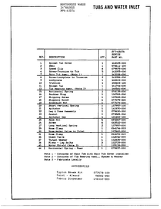 24` Washer/ Tubs And Water Inlet Page 2 Diagram and Parts List for 6507A  Frigidaire Washer