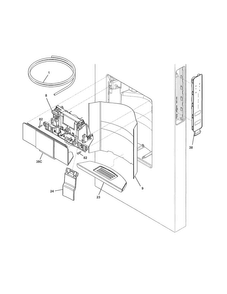 Controls/ice Dispenser Diagram and Parts List for FPBS2777RF6  Frigidaire Refrigerator