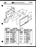 DOOR PARTS Diagram and Parts List for 12-1263-00-01  Tappan Wall Oven