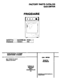 COVER Diagram and Parts List for FDG558GGS0  Frigidaire Dryer