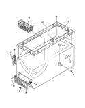CABINET / CONTROL / SHELVES Diagram and Parts List for MFC09M3BW2  Frigidaire Freezer