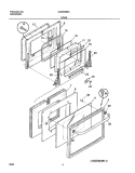 DOOR Diagram and Parts List for GLEB30S8CSB  Frigidaire Wall Oven