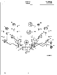 Burner Diagram and Parts List for FGC6X7XGSA-M3-10 10/00 Frigidaire Cooktop