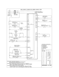 Wiring Diagram Diagram and Parts List for FGEW2765PFA  Frigidaire Wall Oven