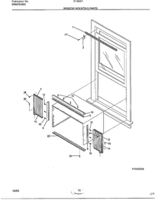 Window Mounting Parts Diagram and Parts List for 5145001B  Frigidaire Air Conditioner