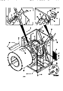 Cabinet/drum Diagram and Parts List for FSE747GC  Frigidaire Dryer
