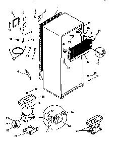System Diagram and Parts List for FRT21TN0D3  Frigidaire Refrigerator