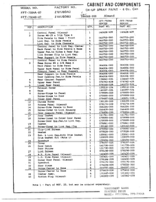 Cabinet/components Page 2 Diagram and Parts List for 7504A  Frigidaire Dryer