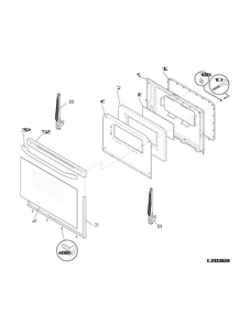 Door Diagram and Parts List for 79090011312  Kenmore Range