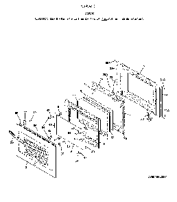 Door Diagram and Parts List for 79049423316  Kenmore Wall Oven