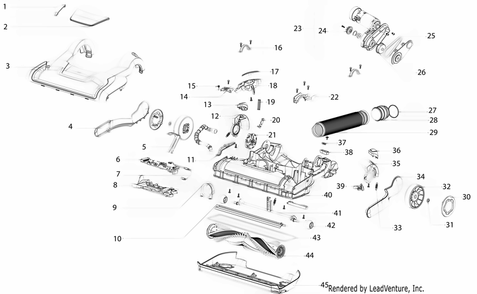 Base And Hood Diagram and Parts List for EL8851A  Electrolux Canister Vacuum