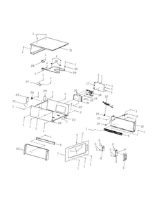 Body Diagram and Parts List for E30WD75GSS3  Electrolux Warming Drawer