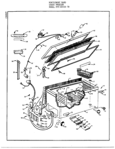 Cabinet Diagram and Parts List for 89456-7B  Frigidaire Freezer