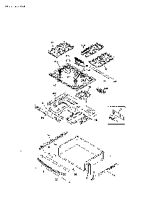Top/drawer Diagram and Parts List for 79032603311  Kenmore Range