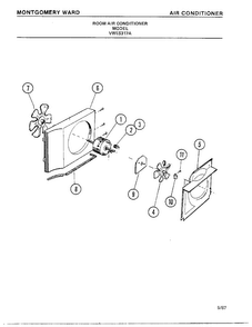 Air Conditioner Page 5 Diagram and Parts List for 5317A  Frigidaire Air Conditioner
