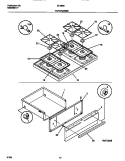 TOP / DRAWER Diagram and Parts List for 30-3863-23-03  Tappan Range
