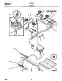 BURNER Diagram and Parts List for TGF334BCDH  Tappan Range