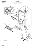 CABINET / CONTROL / SHELVES Diagram and Parts List for TFU14M5AW4  Tappan Freezer