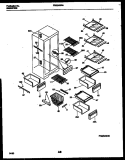 SHELVES AND SUPPORTS Diagram and Parts List for FRS24WRAD2  Frigidaire Refrigerator