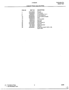 Cabinet Front And Wrapper Page 2 Diagram and Parts List for 5148004A  Frigidaire Air Conditioner