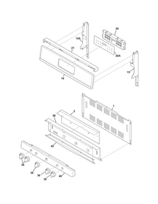 Backguard Diagram and Parts List for LGGF3044LFG  Frigidaire Range