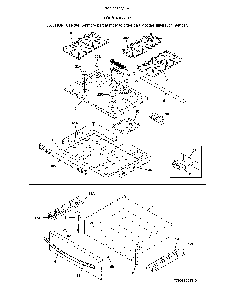 Top/drawer Diagram and Parts List for 7903260331A  Kenmore Range