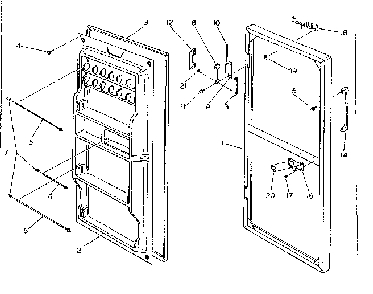 Door Parts Diagram and Parts List for 253T9CL  Kenmore Refrigerator