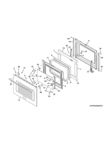 Door Diagram and Parts List for CPDS3085PFA  Frigidaire Range