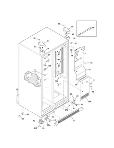 Cabinet Diagram and Parts List for 25354663408  Kenmore Refrigerator