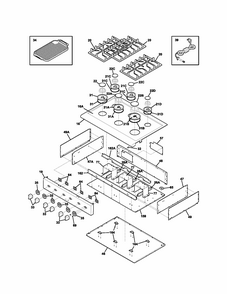 Maintop Diagram and Parts List for 79033043400  Kenmore Cooktop