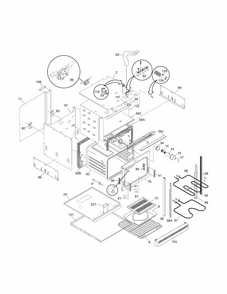 Body Diagram and Parts List for 79040524400  Kenmore Wall Oven