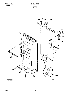 Door Diagram and Parts List for GFU20F7GW4  Gibson Freezer