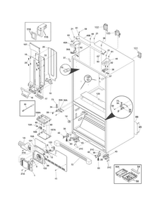 Cabinet Diagram and Parts List for FGHB2869LFC  Frigidaire Refrigerator