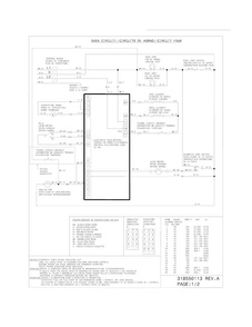 Wiring Diagram Diagram and Parts List for FFES3025LBE  Frigidaire Range