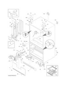 Cabinet Diagram and Parts List for FFHB2740PE5A  Frigidaire Refrigerator