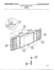 Air Conditioner Page 9 Diagram and Parts List for 5317A  Frigidaire Air Conditioner