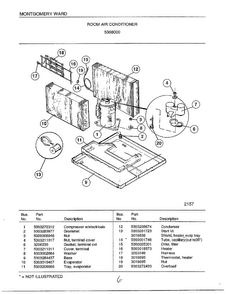Room Air Conditioner Page 6 Diagram and Parts List for 5368000  Frigidaire Air Conditioner