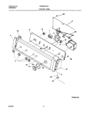 CONTROL PANEL Diagram and Parts List for FWSB67RGS2  Frigidaire Washer