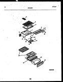 SHELVES AND SUPPORTS Diagram and Parts List for ATN130WK1-00  Tappan Refrigerator