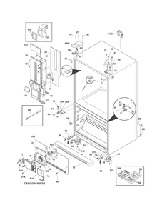 Cabinet Diagram and Parts List for EI28BS80KS3  Electrolux Refrigerator
