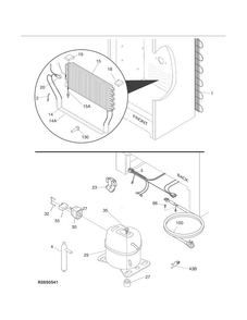 System Diagram and Parts List for 25360722015  Kenmore Refrigerator
