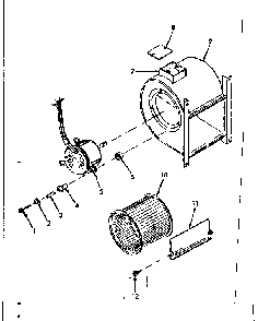 Part Location Diagram of 69783 Frigidaire Furnace blower