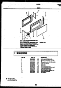 DOOR PARTS Diagram and Parts List for 56-9532-10-03  Tappan Microwave